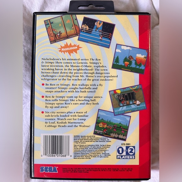 Ren & Stimpy show presents Stinpy’s Invention 1993 Sega Genesis game cartridge - Picture 2 of 6